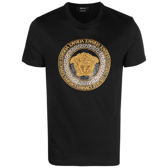 베르사체 메두사 크리스털 장식 티셔츠