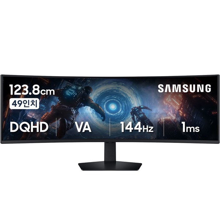 삼성전자 오디세이 G9 S49FG910 49인치 커브드 게이밍모니터 DQHD 고해상도 울트라와이드 144Hz