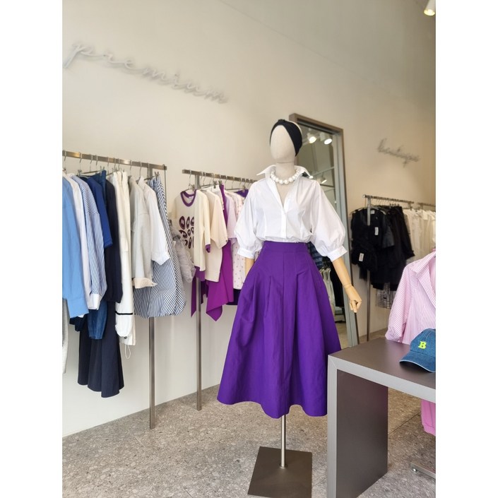 반다리 고퀄 햅번 주머니 훌 미디스커트