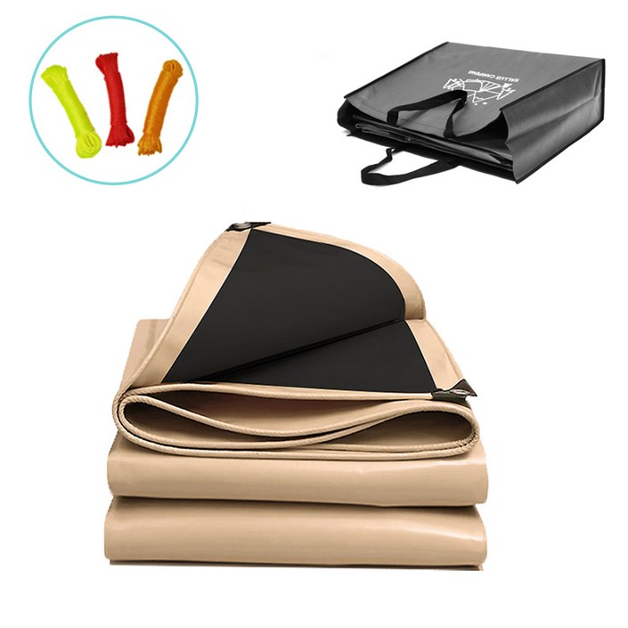 칼루스 다용도 방수포 베이지 1mx2m 타포린 그라운드시트 캠핑천막