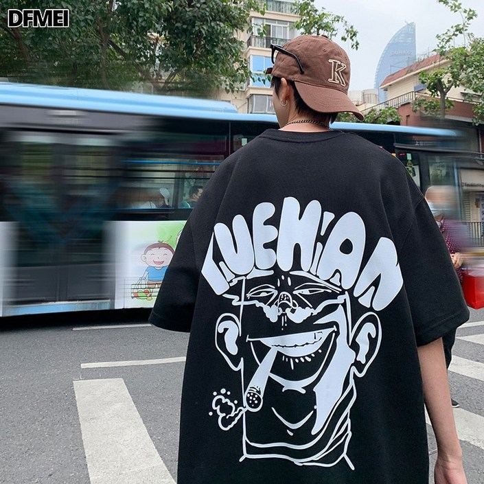 DFMEI 반팔 남자 루즈핏 반팔 옷