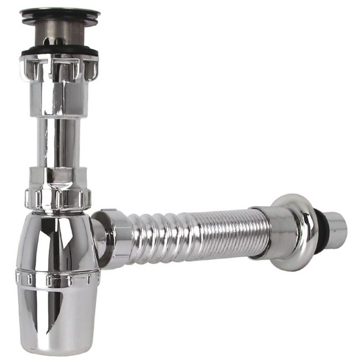 벽면 일체형 자동팝업 배수트랩 세면대부속 배수관, 1개