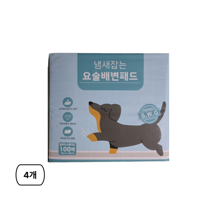 최신상 페츠모아 냄새잡는 요술 배변패드 울트라 표준형 400매 100매 x 4팩