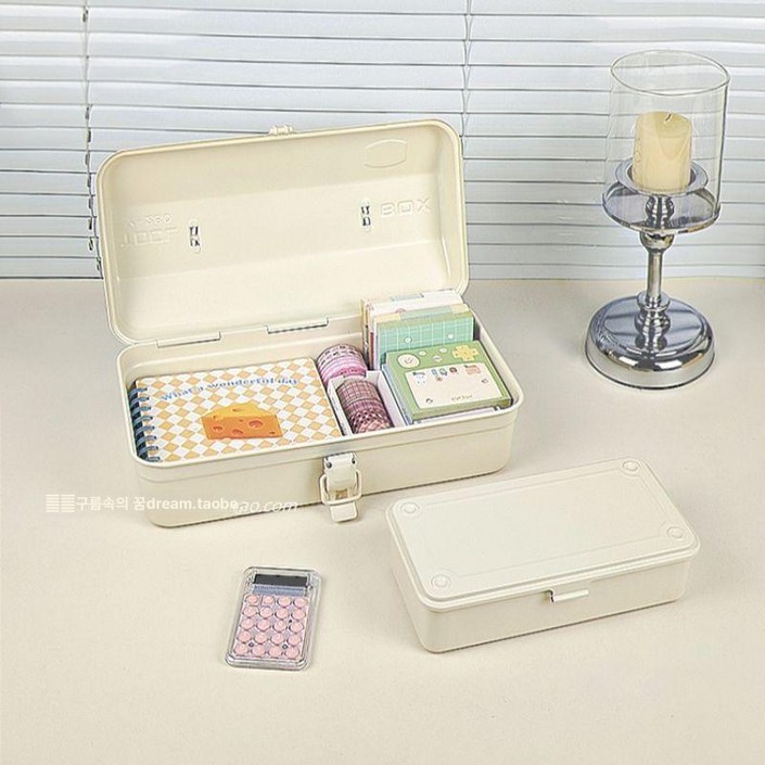 레트로 사각 틴케이스 정리함
