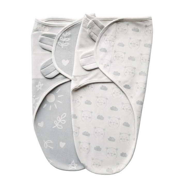 리틀그립 스와들 기적의 속싸개 그레이화이트 2종 세트