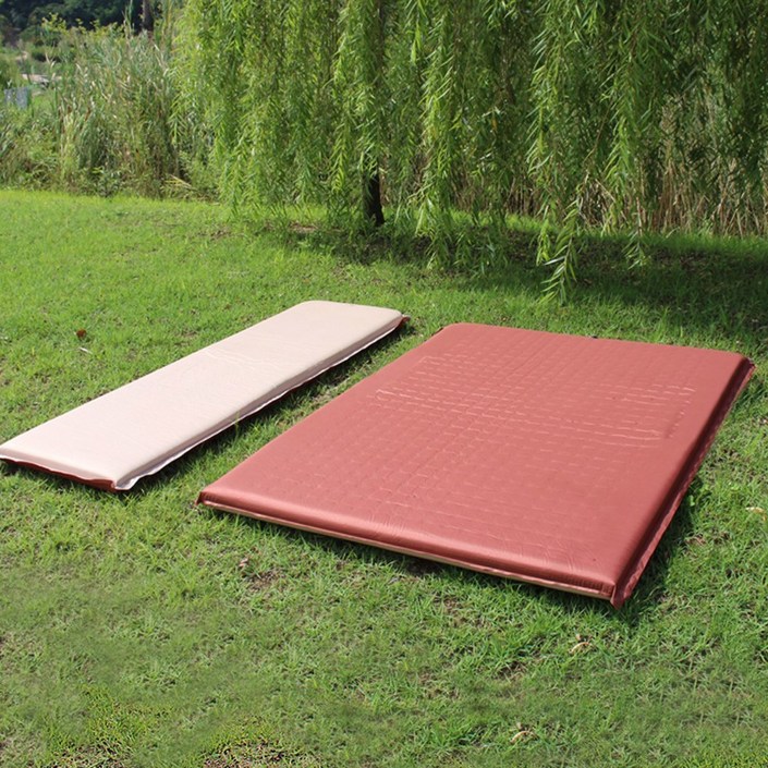 8CM 하베누 자충매트 에어쿠션 싱글 더블 야외 차박 캠핑 에어 캠핑매트, 베이지