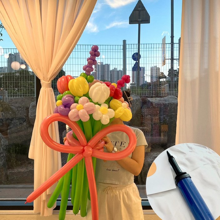 DIY 요술풍선 대형 믹스 꽃다발 손펌프 by 파티아일랜드 기념일 이벤트