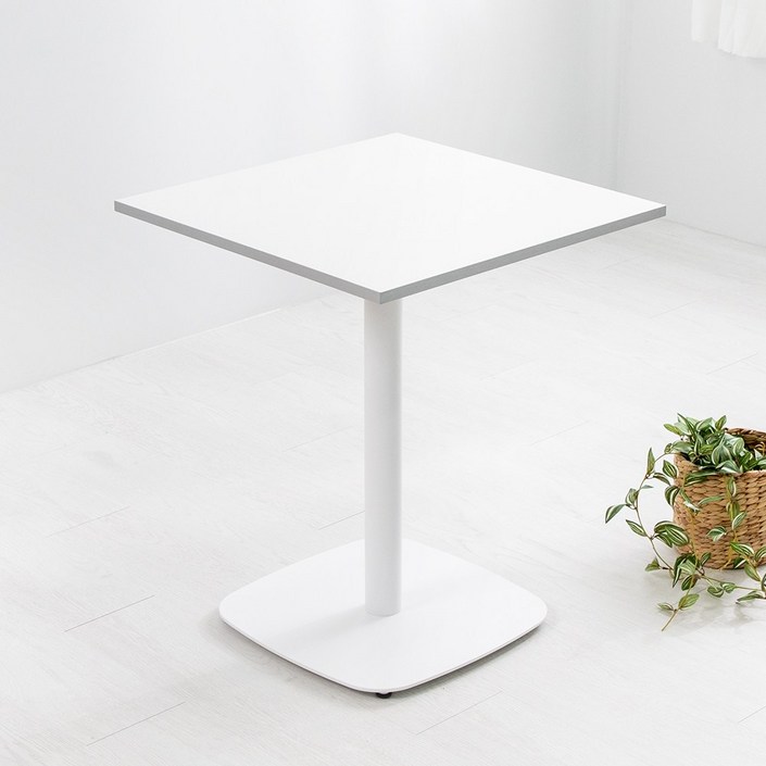 화이트 실버 엣지 600 사각 18T 라운딩 테이블, 선택화이트