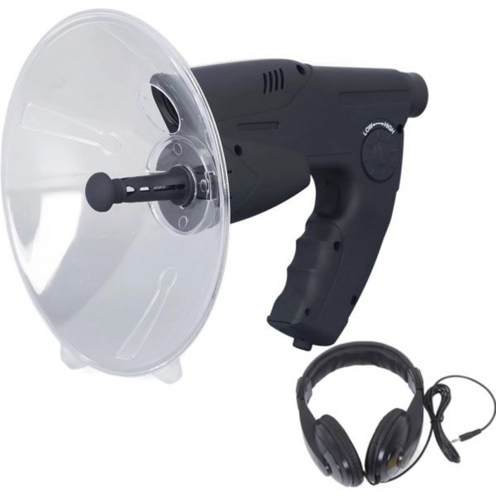 아식스식스 청취 장치 8배 200m 확대 파라볼릭 마이크로폰 바이오닉 이어 새 소리 증폭기 거리 관찰 및 디지털 헤드폰 포함