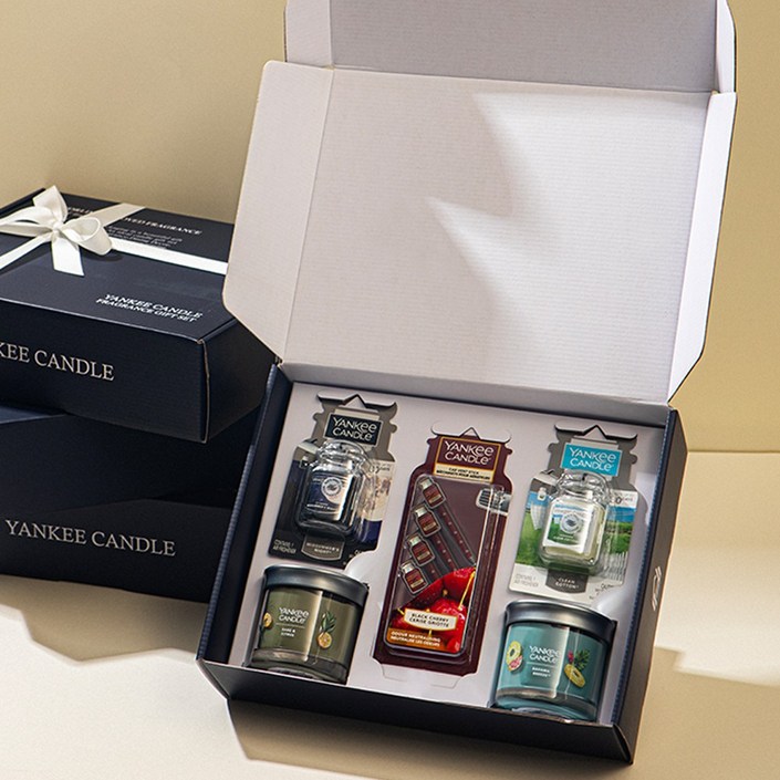 양키캔들 시그니처 텀블러 차량용 방향제 5종 선물세트, 24 클린 코튼,세이지 앤 시트러스, 1세트