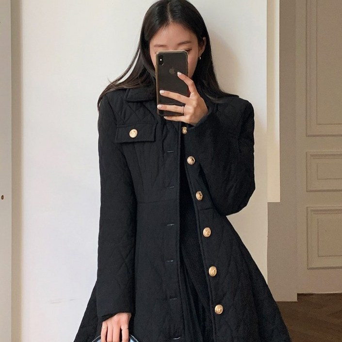떳다그녀 프리실라 퀼팅 패딩 원피스 자켓