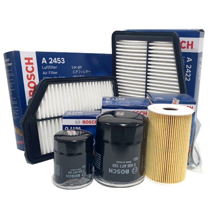 보쉬 엔진 오일 교환 필터 셋트 더뉴그랜져 IG 3.0 GDI 오일필터+에어필터 O0105+A2997, 오일필터+에어필터/O0105+A2997, 1세트