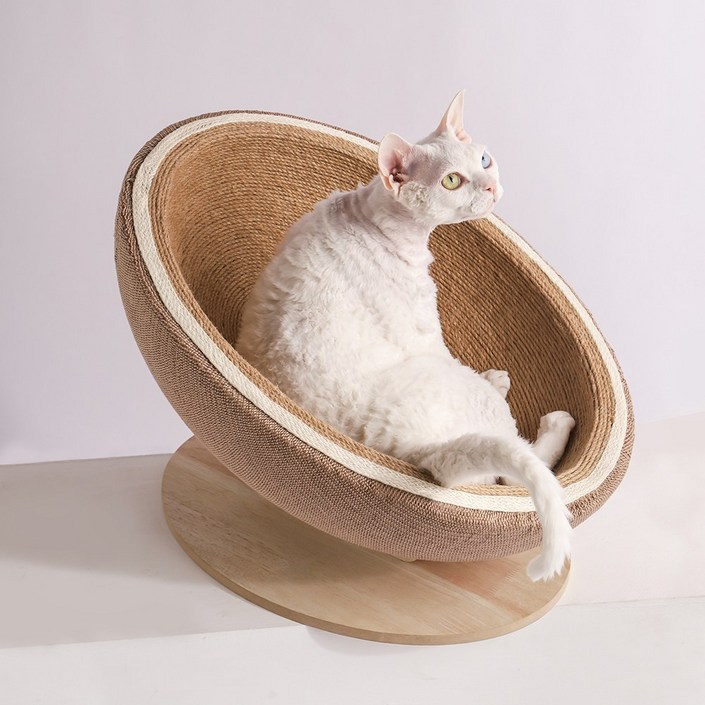 레브펫 고양이 원형 요람 하우스 대형 스크래쳐, 혼합색, 1개