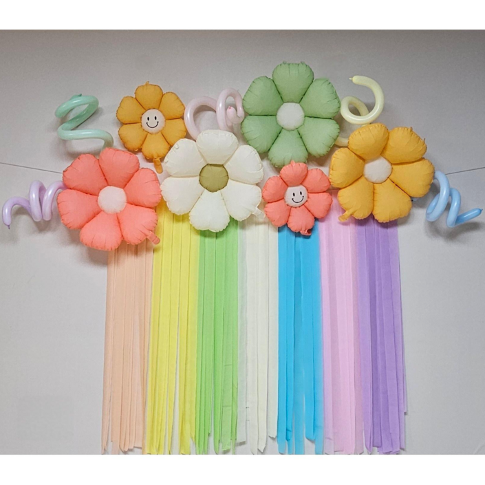 풍선하다 꽃풍선 파티스트리머 생일파티 가랜드 어린이날 포토존 장식 세트