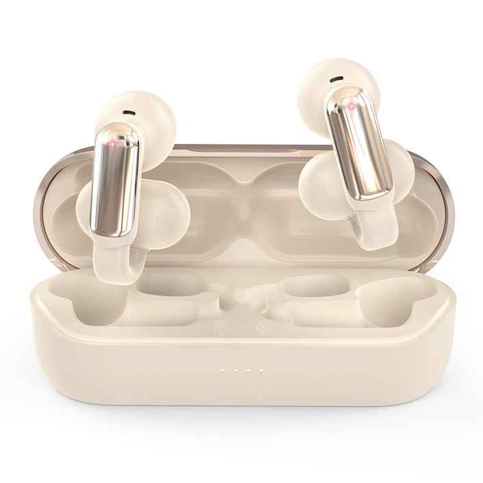 블루투스 이어폰 오픈형 귀걸이형 HiFi음질 노이즈캔슬림 귀찌 무선 이어폰, 배이지