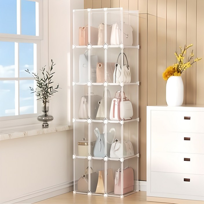 가방정리함 명품가방 보관함 수납 정리대 모자, 슬림와이드, 1개