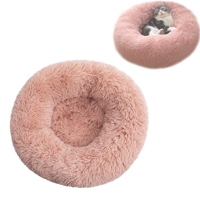 고양이방석 강아지방석 겨울용 쿠션 반려동물 원형 극세사 쿠션