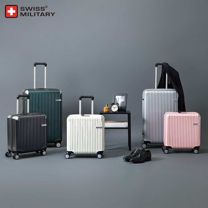 항공커버네임택 스위스밀리터리 26인치 캐리어 솔리오SMI226N 확장가능  여행용캐리어 중대형캐리어 수화물용캐리어 하드캐리어 폴리카보네이트