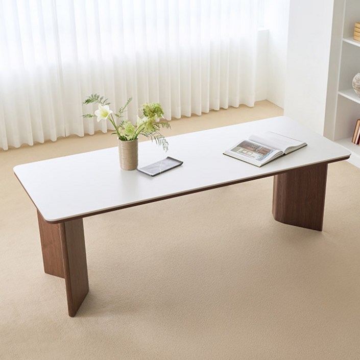 스칸디아 로우든 1600 1800 2000 포세린 통세라믹 원목 식탁 테이블 단품 46인용