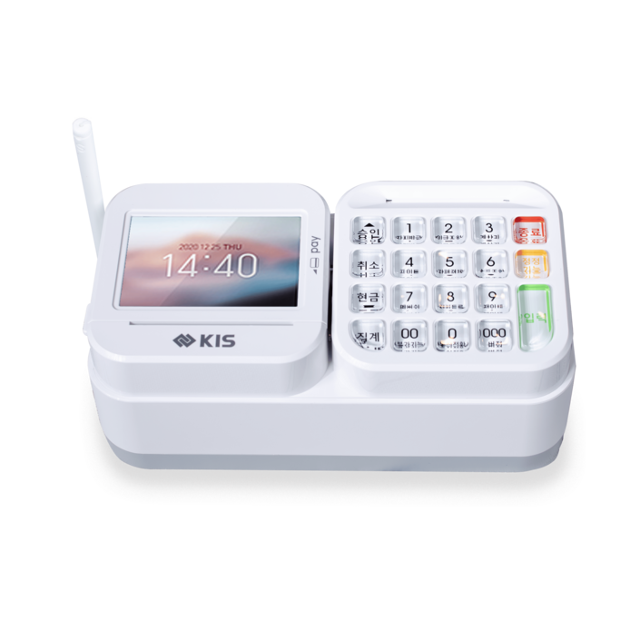KIS정보통신 관리비없는 유선 2인치 신용카드단말기, 1개, 무선랜카드 추가