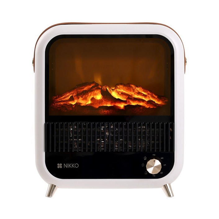 26년형 NEW 니코 PTC 소형 전기 난로 불멍 히터 캠핑 온풍기 NKHF246