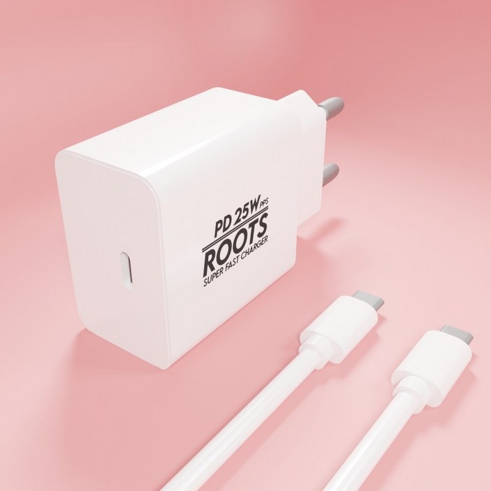 디에이치몰 루츠 25W PD PPS 국내생산 초고속 충전기 C TO C 케이블 포함, 1개, 화이트 디에이치몰 루츠 25W PD PPS 국내생산 초고속 충전기 C TO C 케이블 포함, 1개, 화이트