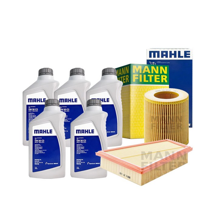 BMW 엔진오일 교체 세트 528i 530i F10 가솔린 MANN MAHLE 10년16년, 1세트, 528i 530i F10 
MANN MAHLE 10년16년