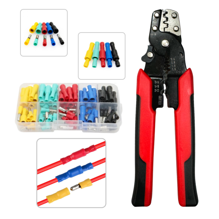 PG총알단자 100pcs  다용도압착기 총알 암수 블렛 커넥터 터미널 배선 연결 전선 연결, 1세트