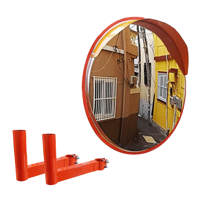 스텐반사경 800파이 양날개브라켓 세트반사경2개브라켓1세트, 반사경주황브라켓스틸, 1세트