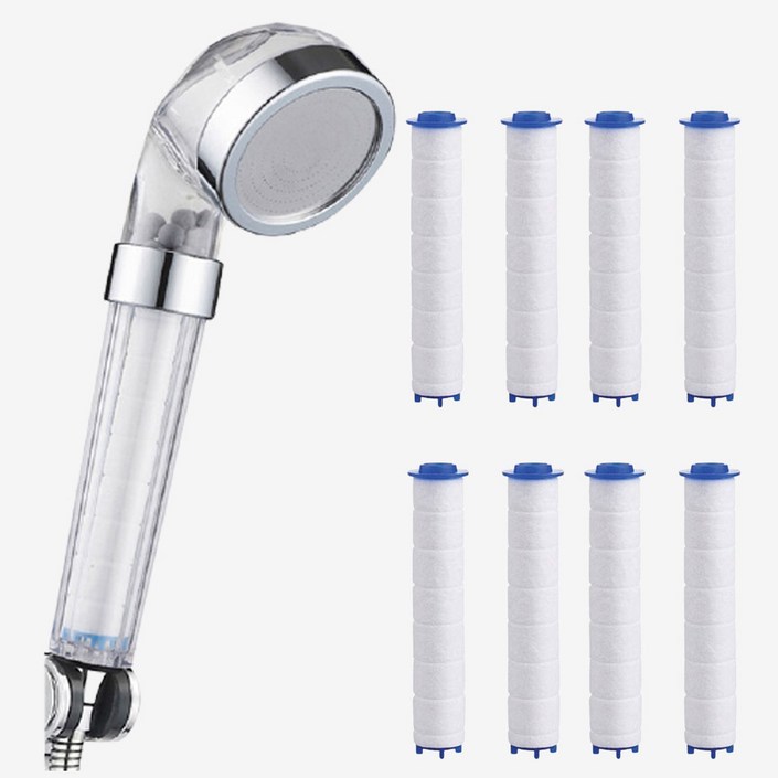 NEW 리셀 100 수압상승 녹물제거 샤워기필터포함필터 8개필터 총 9개1세트