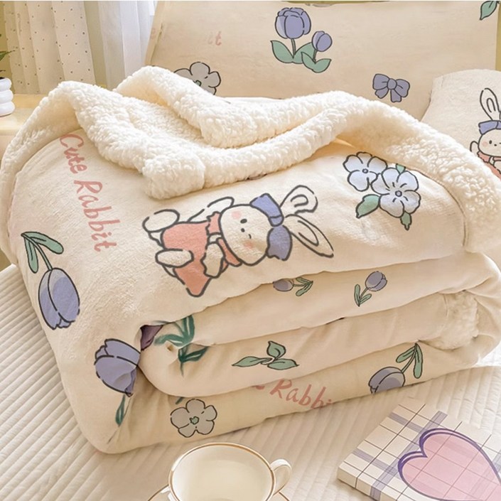 흰색 귀엽고 부드러운 담요 흰색 귀엽고 부드러운 담요