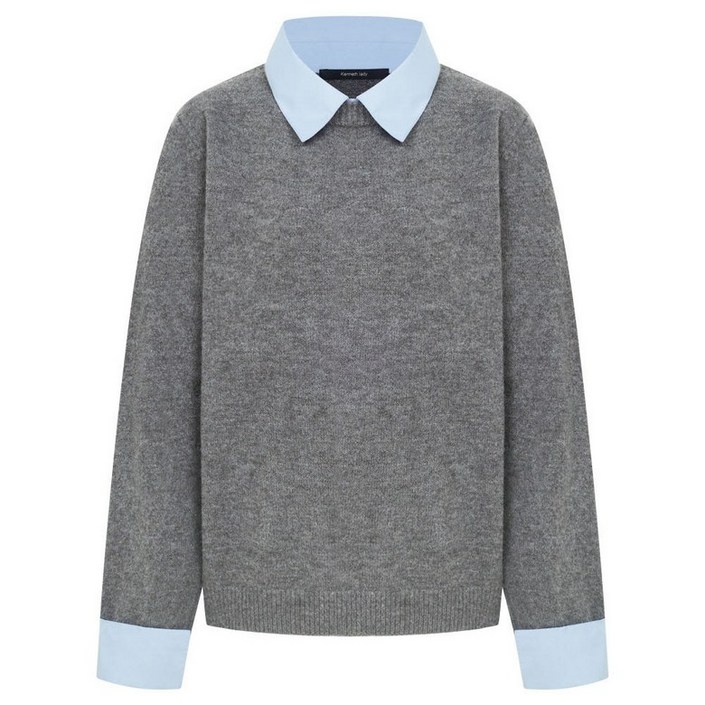 케네스레이디 셔츠카라 배색 니트RDEVPOPK7000