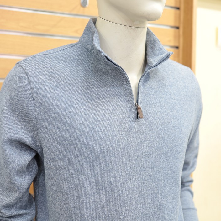 INDIAN 블루 하프 집업 티셔츠 MIV AL5W9161