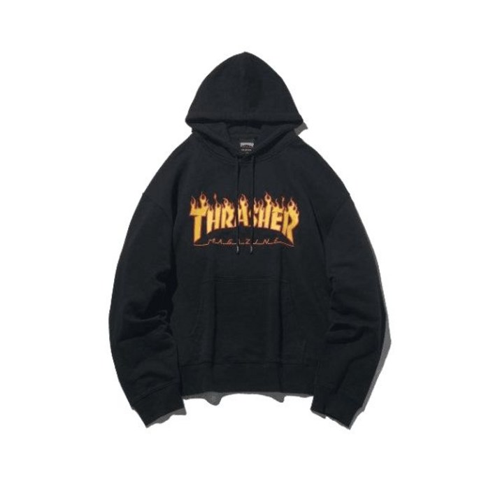 매장상품 THRASHER 트레셔 후드티 [기모/논기모] 플레임 로고 후디 블랙 328901