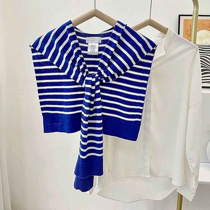 어깨숄 페이크 레이어드 케이프 머플러 가디건