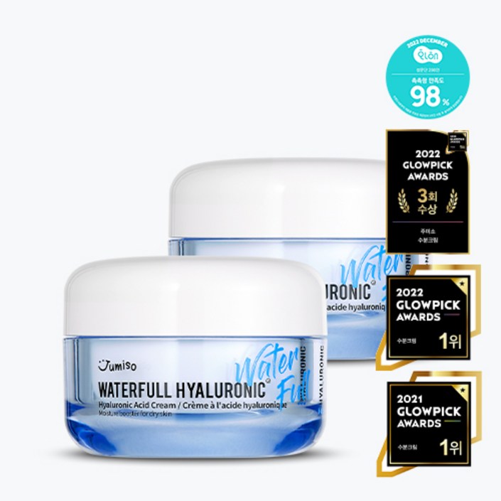 주미소 워터풀 히알루론산 수분크림 50g 보습 진정 수부지 복합성 민감성, 2개, 50g