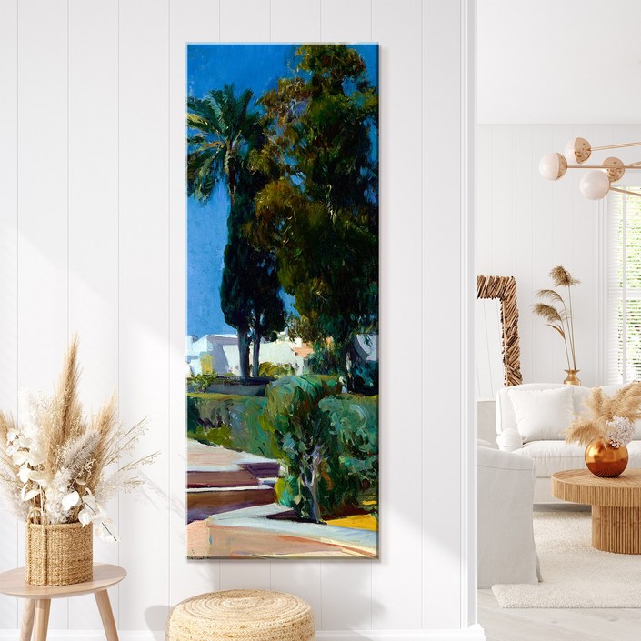 세계인기 명화그림 캔버스액자 41종 대형 와이드 홈카페 인테리어 거실 침실 카페 고흐 모네 그랜마모지스 몬드리안 시슬레 클림트 호퍼, 41. JS세비야 알카사르 정원의 코너