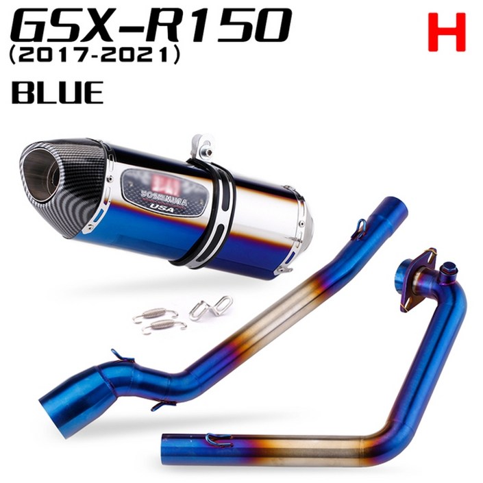 스즈키 gsxr150 gsxr 125 gsxr 150 오토바이 머플러 배기 전체 시스템 프론트 파이프 탄소 배기 용 전체 시스템 배기
