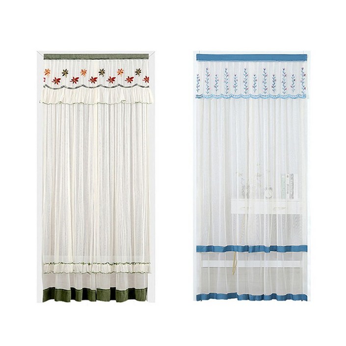 100x210cm 문가리개 커튼 주방 레이스 방문 가림막