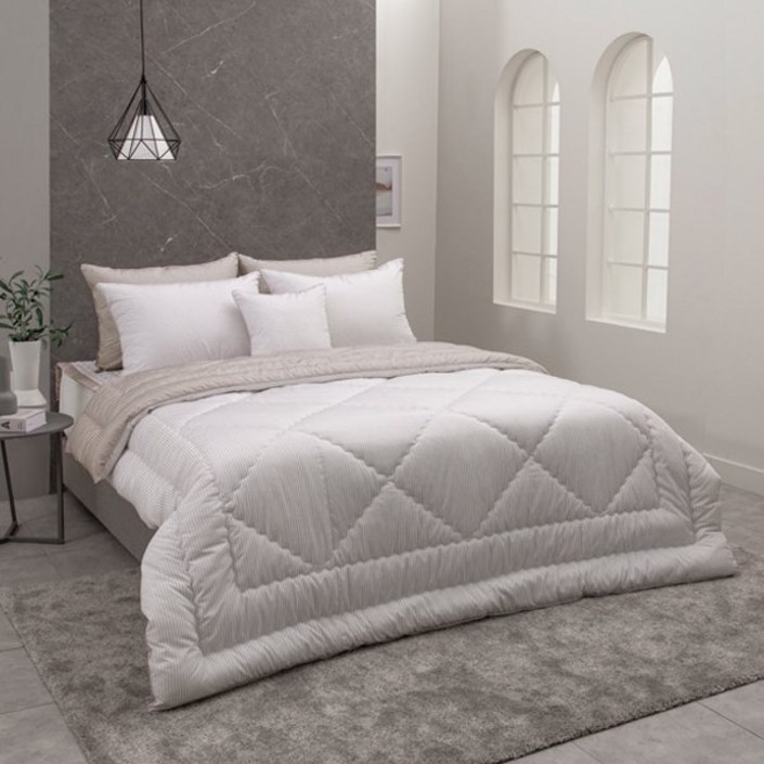 브랜드매장판 알레르망 Allerman 에일2 차렵이불 D 4종세트 베이지리버서블