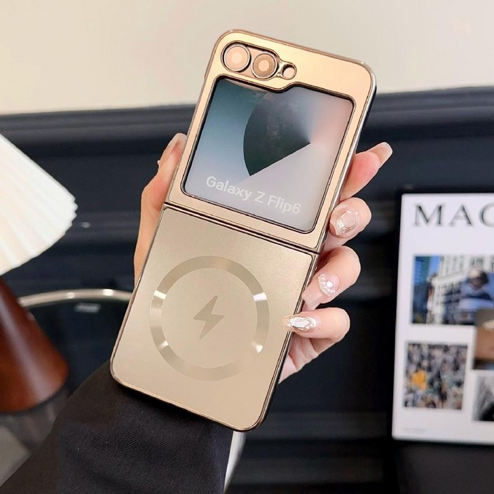 럭스폰 갤럭시 플립전용 강력 맥세이프 티타늄 전기도금 명품 케이스