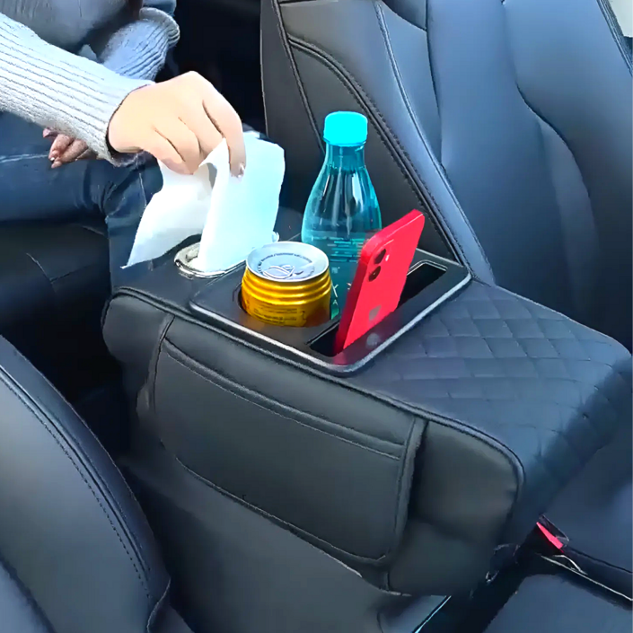 탈론나인 프리미엄 가죽 5in1 차량수납 트레이 멀티 컵홀더