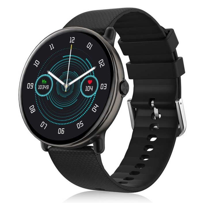 무선 블루투스 통화 스마트워치 Y6 1.43인치 고화질 아몰레드, 블랙, 36mm, GPS  블루투스
