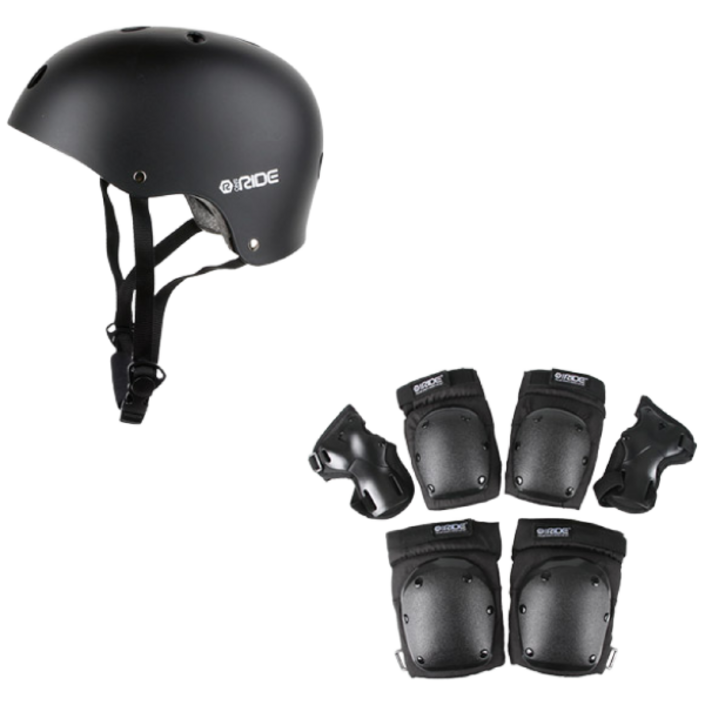 RE12RE10 익스트림 보호대헬멧세트스케이트보드, RE12 L사이즈RE10 블랙, 1개