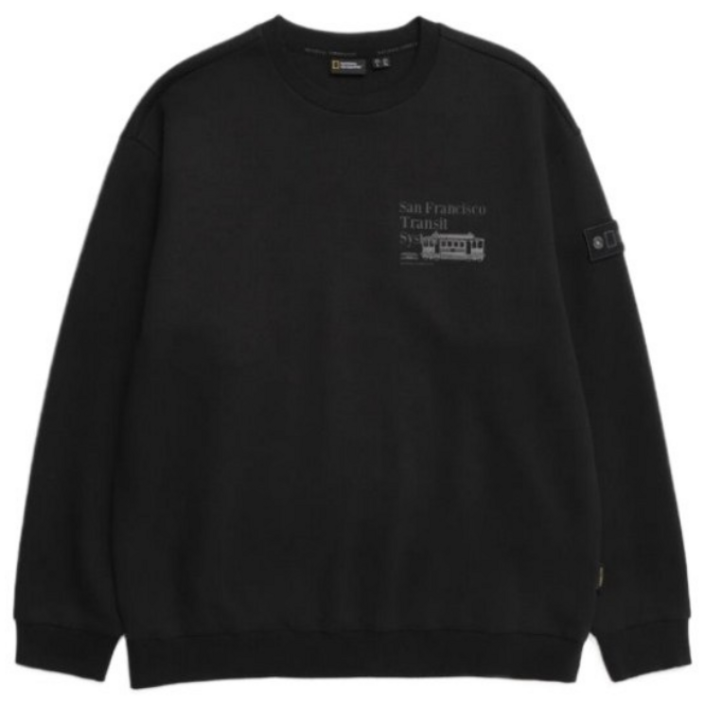 매장정품 내셔널지오그래픽 맨투맨 긴팔 티셔츠 세미오버핏 남성 봄 가을