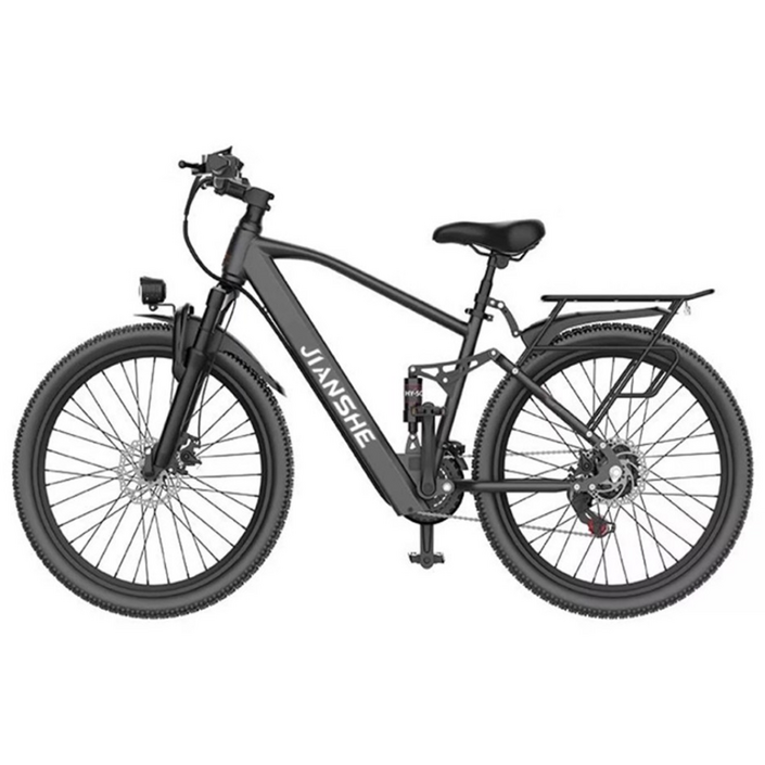 플럭스 오래가는전기자전거 MTB 출퇴근 고성능 자토바이 성인용 리튬배터리 배달 가성비, 리얼블랙26인치, 하이텐강