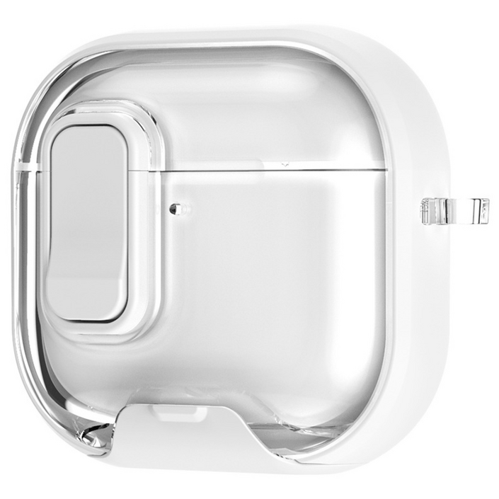 에어팟 프로3 케이스 금속퀵클립안전잠금스마트폰 스탠드 멀티기능 이어폰 보호막, 백색, AirPods pro3