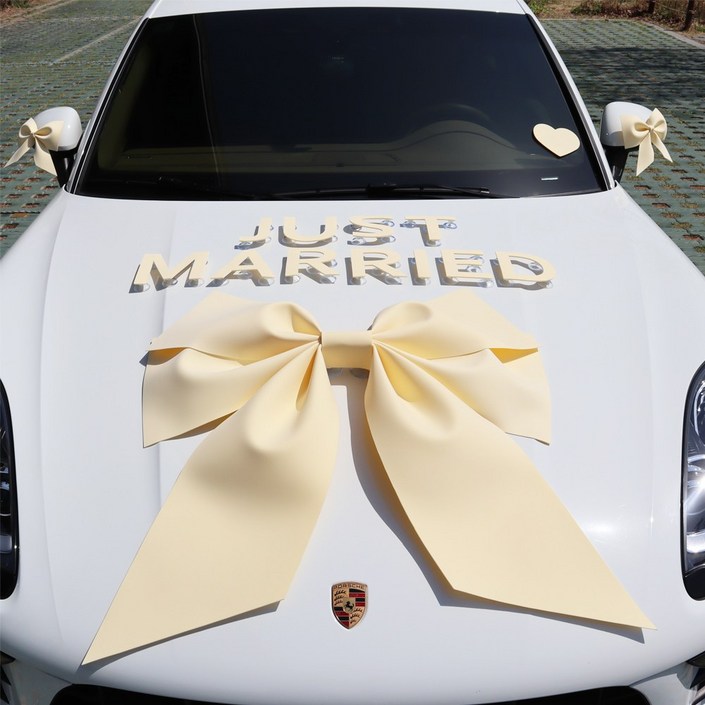 코지 웨딩카장식 리본 세트