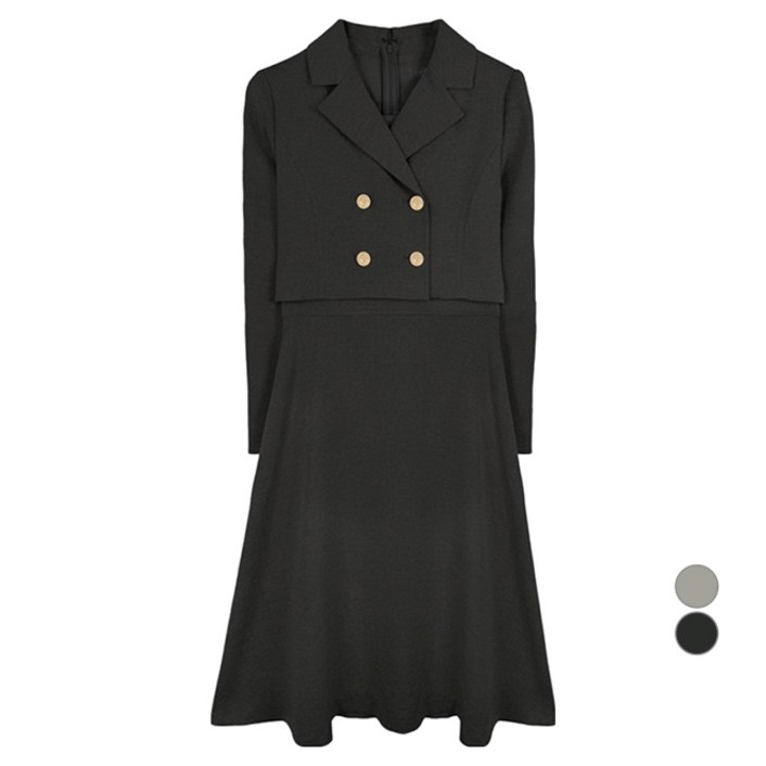 올리브데올리브 여성용 크롭더블A라인 원피스