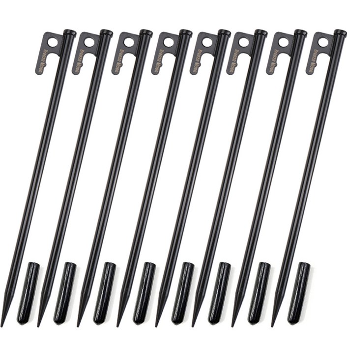브리즈문 S45C 스프링강 고강도 단조팩 블랙 30cm 8p + 보관용 캡